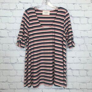 Puella Anthropologie Ribbed Knit Striped Tunic Size L